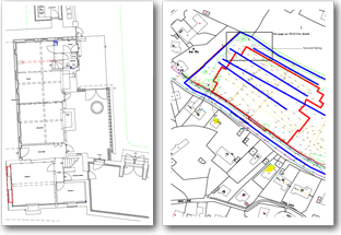Land & house survey graphic examples 