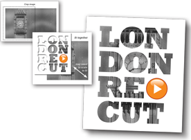 London Recut logo designs; stage 3