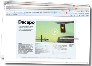 Dacapo web page example