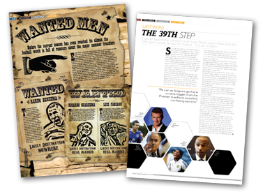 League  magazine page examples