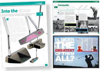 Golf  magazine page examples
